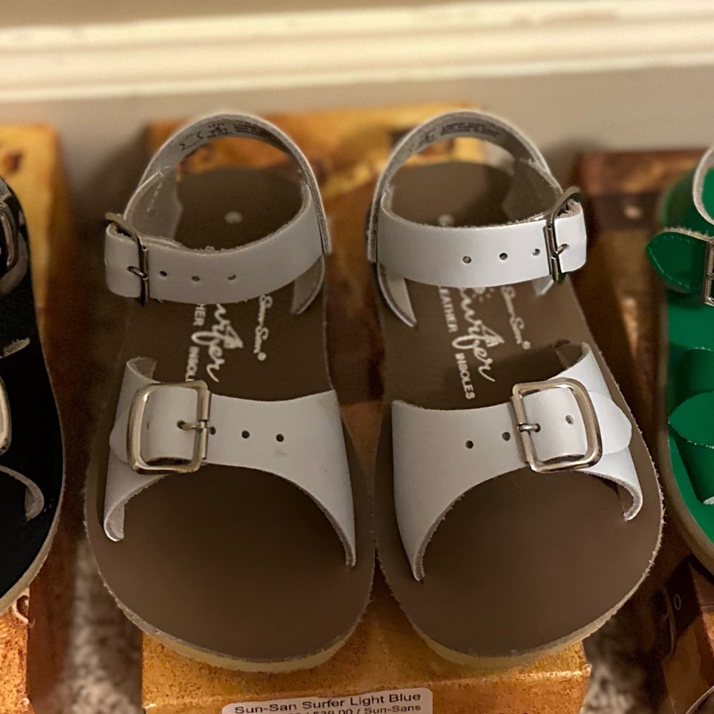 Sun-San Surfer Light Blue toddler boy sandals size 6 BNWT still have the box.